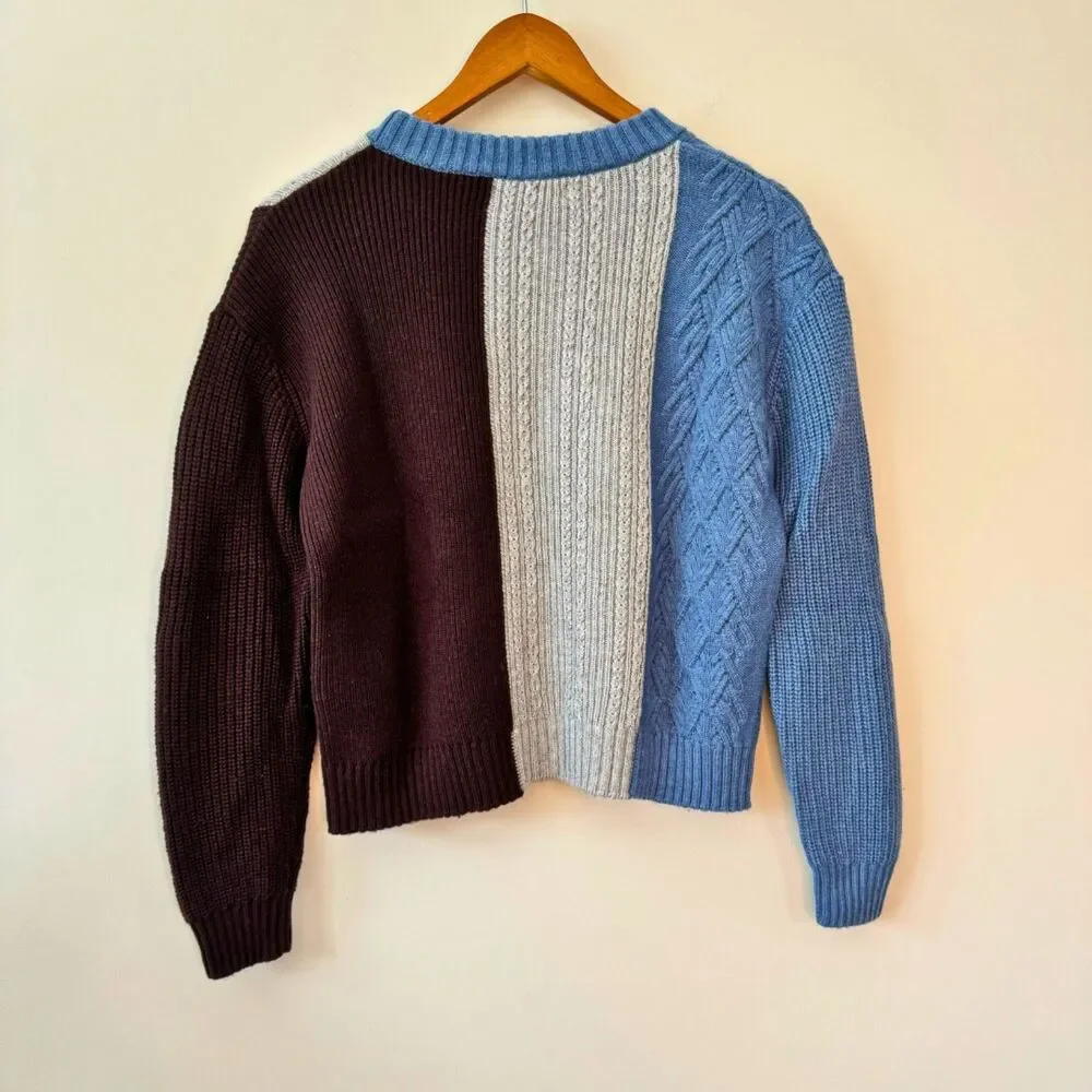Banana Republic Women's Cable Knit Colorblock Sweater Size Small - Picture 4 of 5